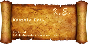 Kaszala Erik névjegykártya
